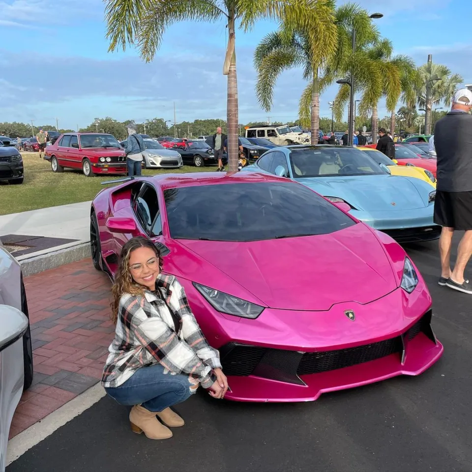 Success with pink Lamborghini